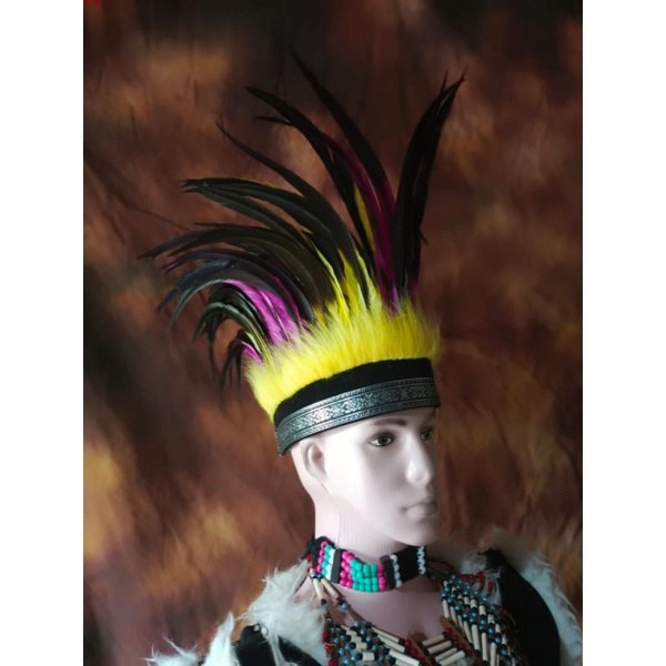 Topi Papua Bulu Ayam Warna