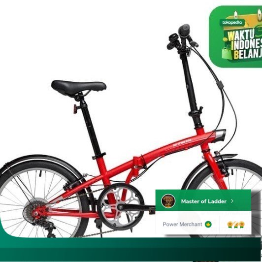 TBF BTWIN SEPEDA LIPAT TITL 120MERAH