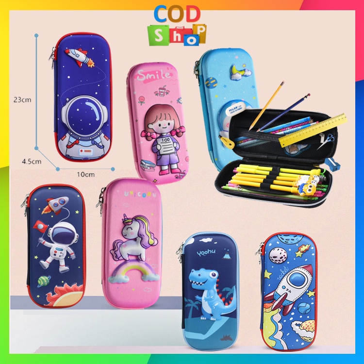 

COD - S5626 Tempat Pensil Anak Sekolah 3D Bahan EVA Anti Air / Kotak Pensil / Kotak Alat Tulis /