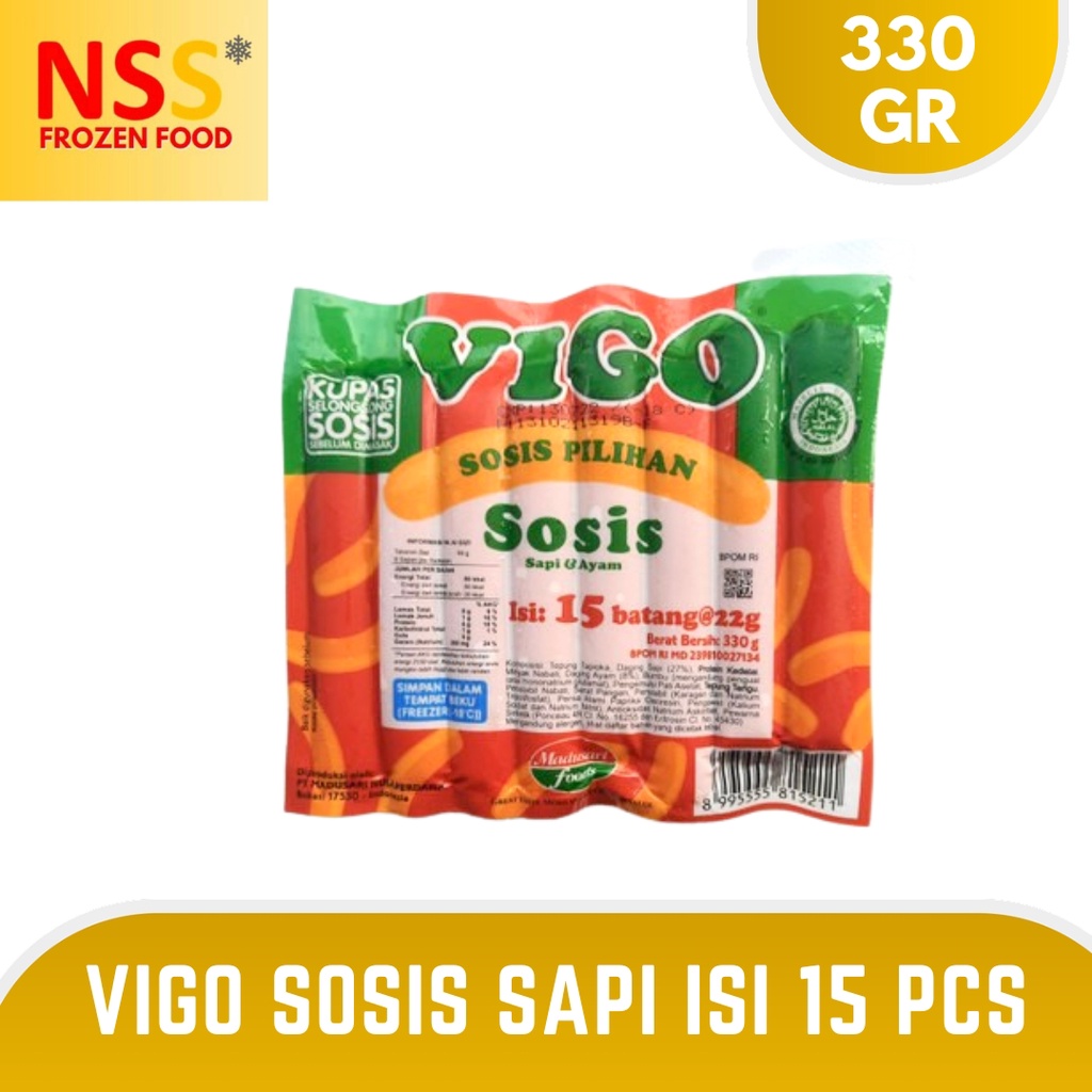 

VIGO BEEF SOSIS ISI 15 PCS 330 GR