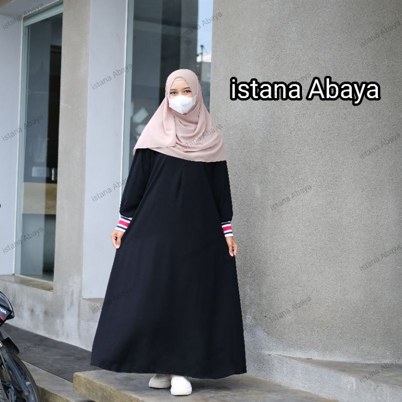 Terbaru dan terkeren abaya Tgn Karet Jaket(Wudhu friendly) bnr2 Cantik bgt begitu elegan terbaru dari istana abaya! kekinian