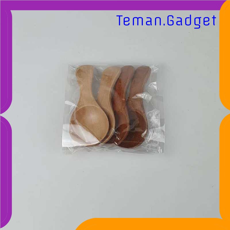 TG - DPR BalmyDays Sendok Bumbu Kecil Bahan Kayu Mini Wooden Spice Spoon 4 PCS - RR-21