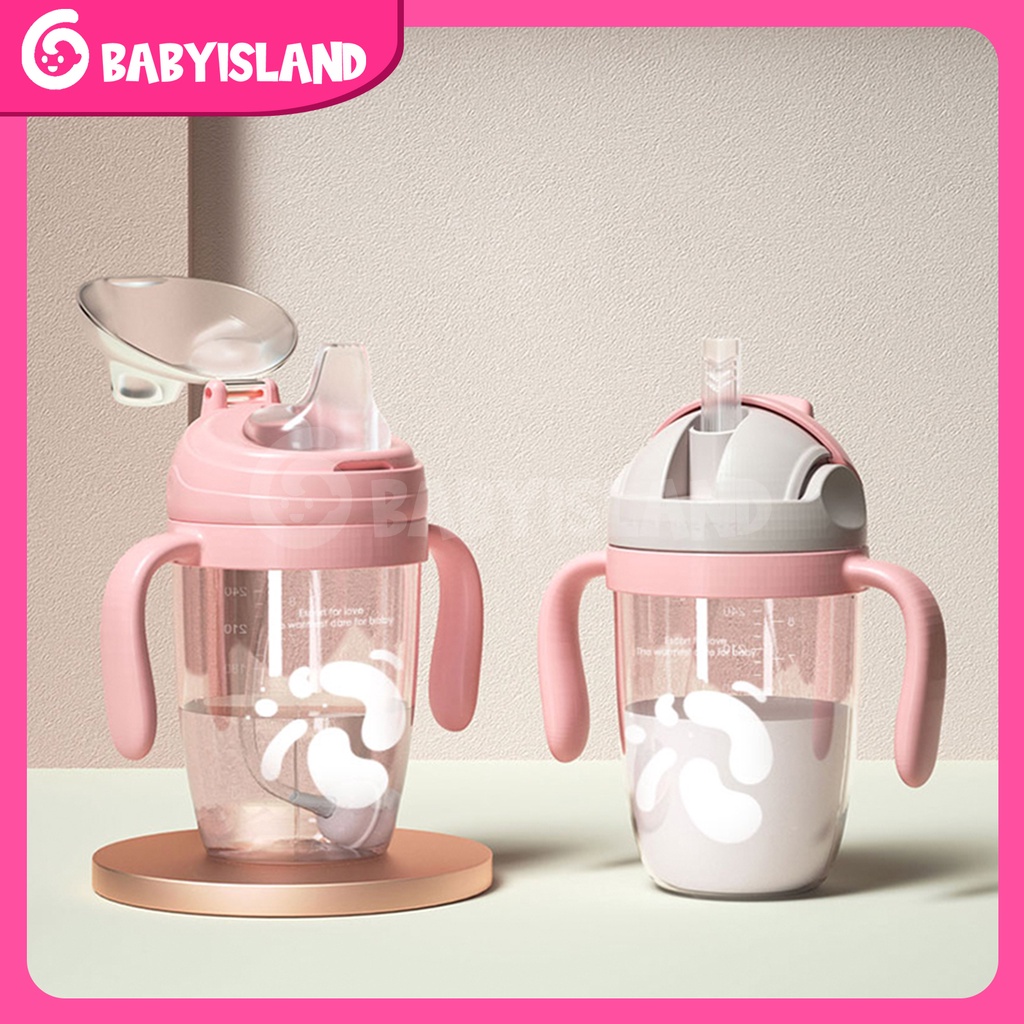 1 Cangkir 3 Botol Air Minum Anak Sedotan Anti Tumpah BPA Free Tali Panjang Botol Minum Anak Cangkir Pelatihan Sippy Portabel | Gravity Ball 300ML