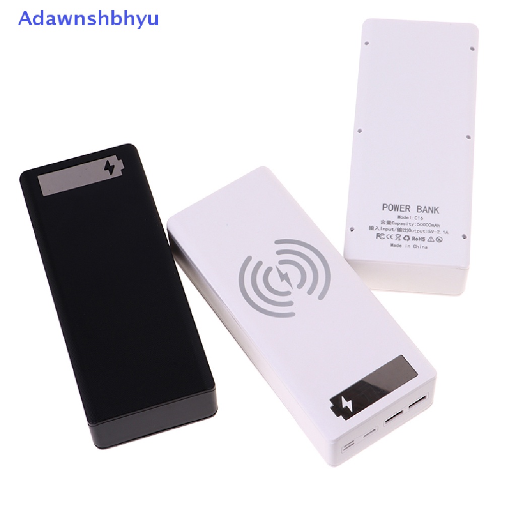 Adhyu16 *18650Klas USB Gratis Kotak Penyimpanan Fast Wireless Charging Power Case ID