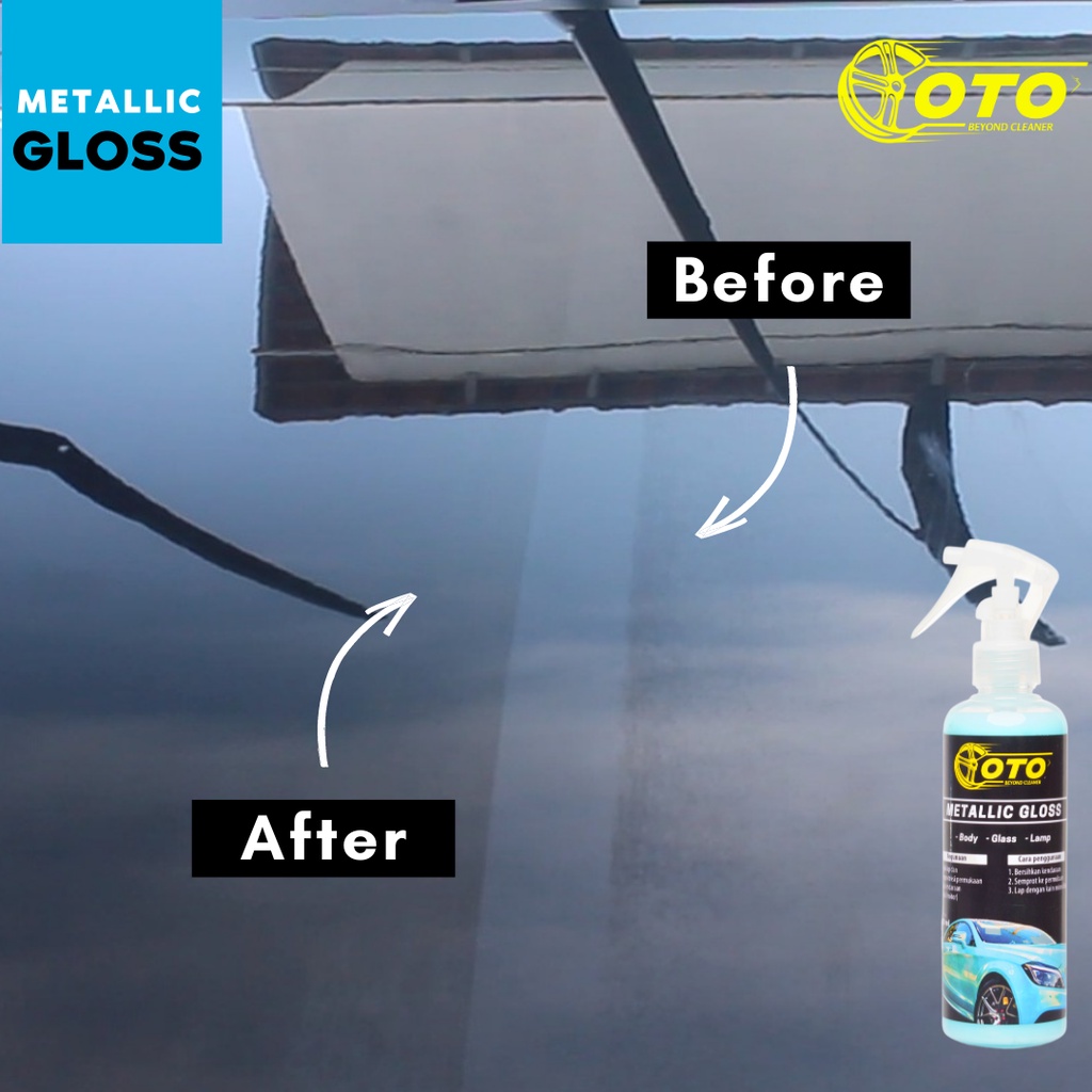 Pengkilap Body Motor dan Mobil - Metallic - Wet Gloss -  Free Applicator - Metallic Gloss - OTO Cleaner - WAX - SUPER INSTANT SEMI COATING - PENGKILAP MOBIL - PENGKILAP MOTOR pengkilap super - pengkilap body mobil - pengkilap body motor