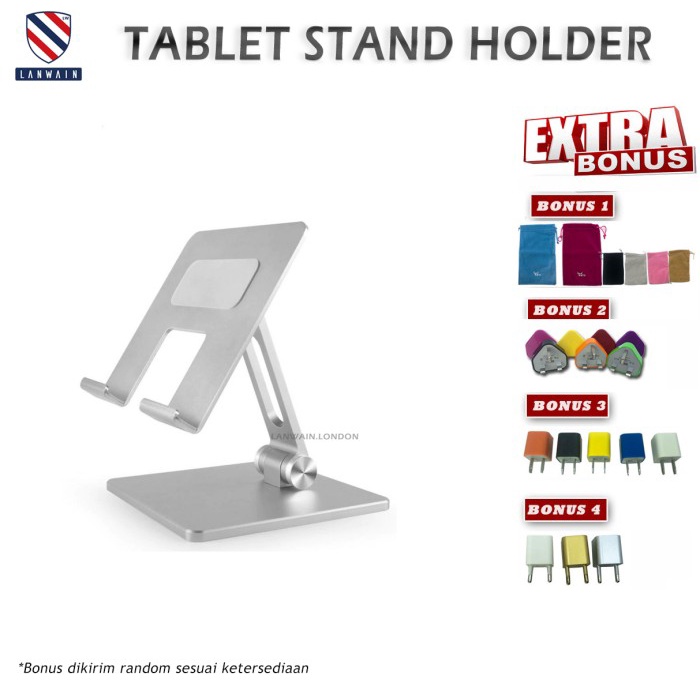 LANWAIN LONDON TABLET STAND HOLDER I DESKTOP POS MEJA KASIR ALUMINIUM