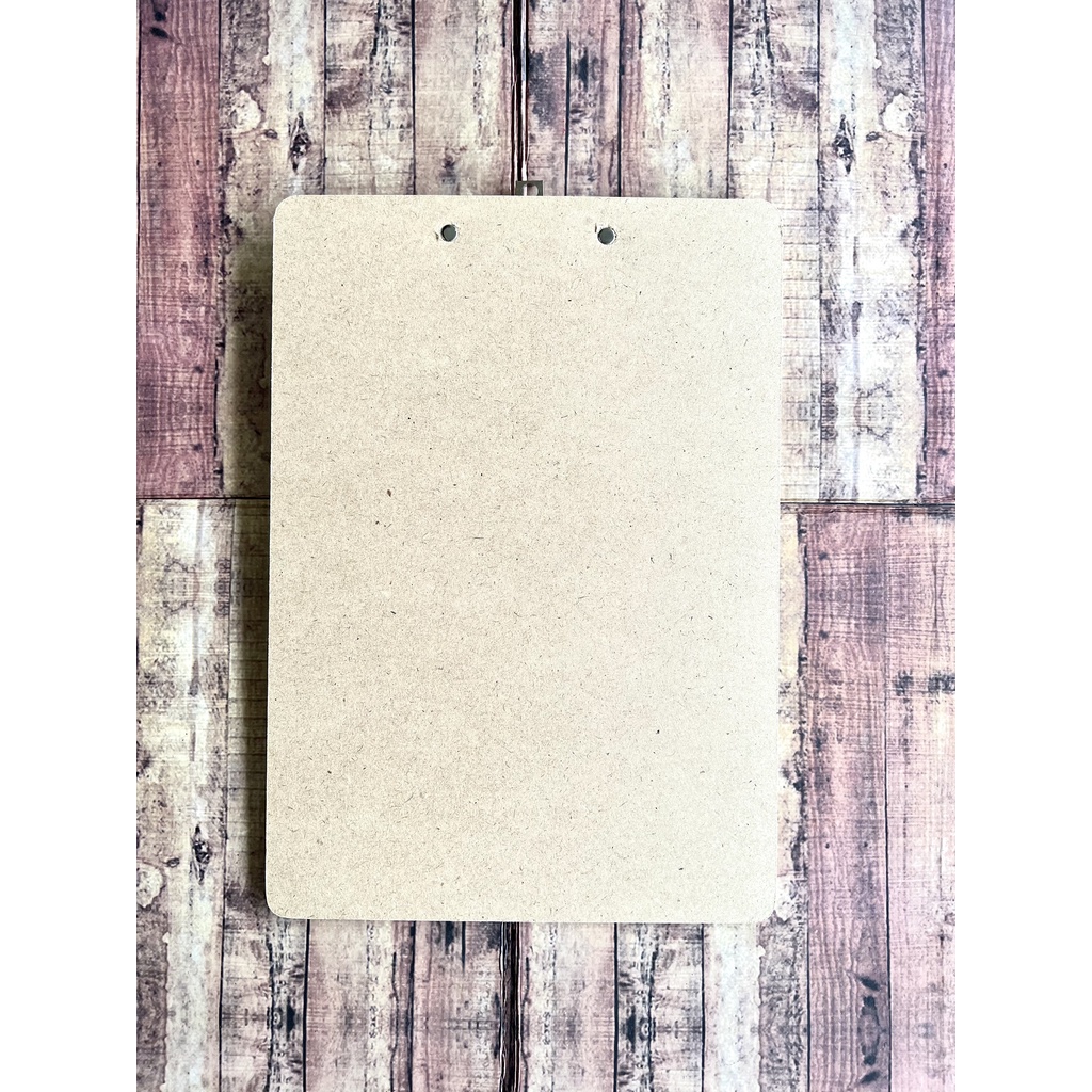 Clipboard Papan Kayu - Papan Ujian Kayu - Alas Ujian Ukuran Folio