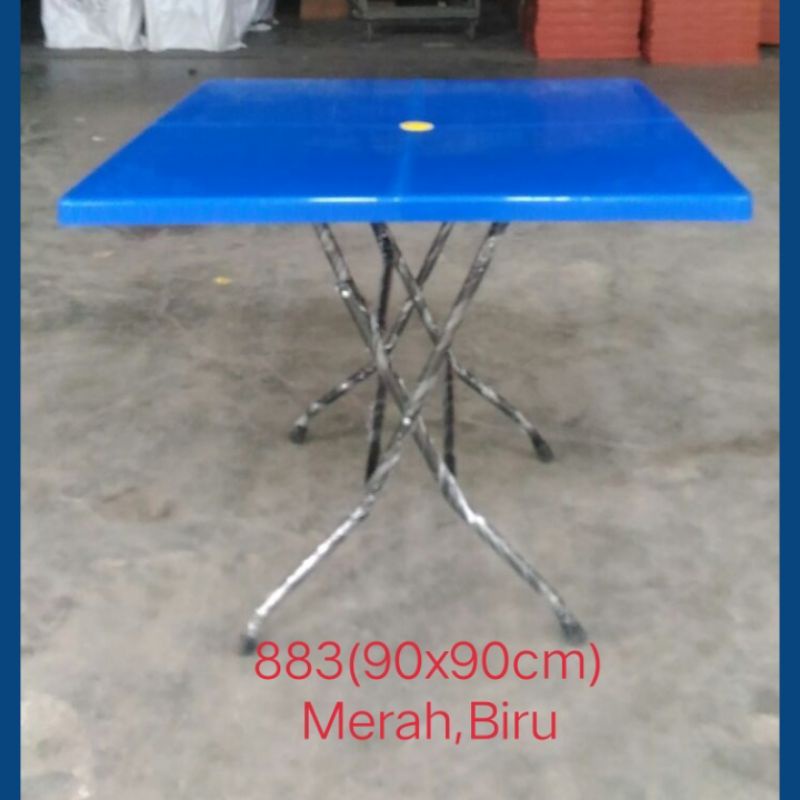 Jual meja plastik lipat ukuran 90cmx90cm(merah&biru)khusus batam saja ...
