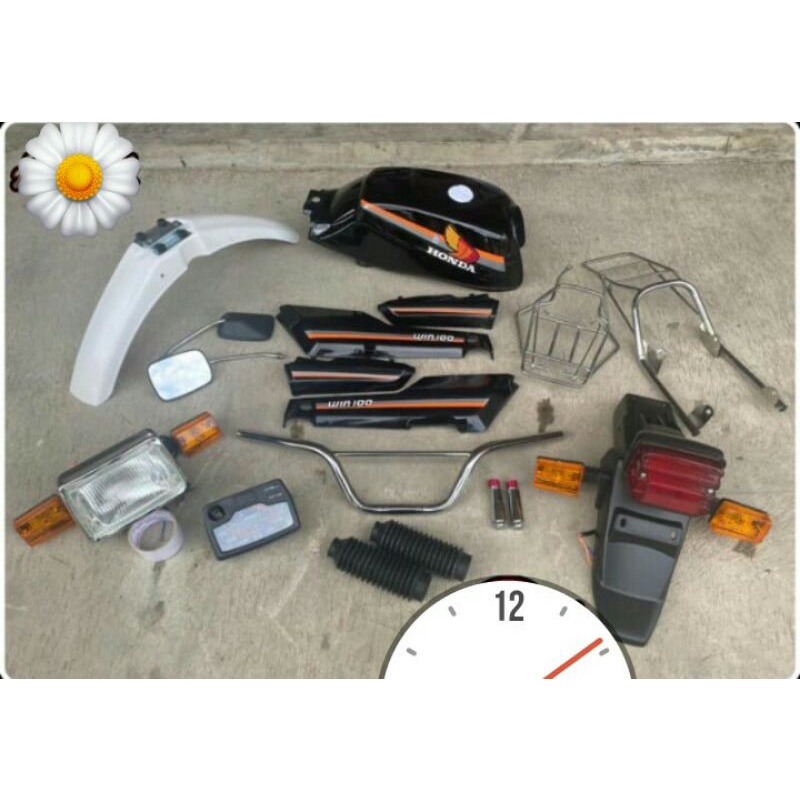 Cover Body Fullset Honda Win 100 Bodi Fulset Honda Win 100 Warna Grey Abu Abu