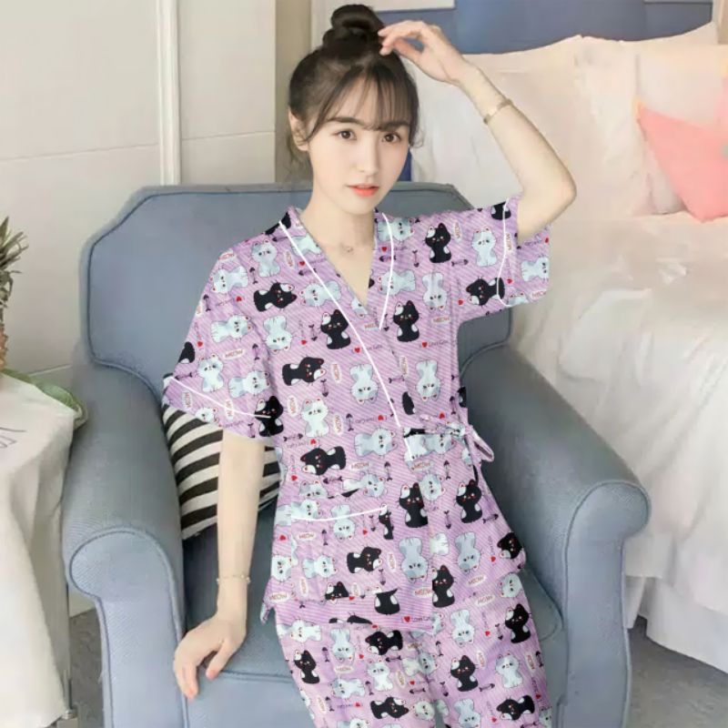 setelan kimono wanita/kimono wanita termurah/baju tidur kimono/baju kimono wanita