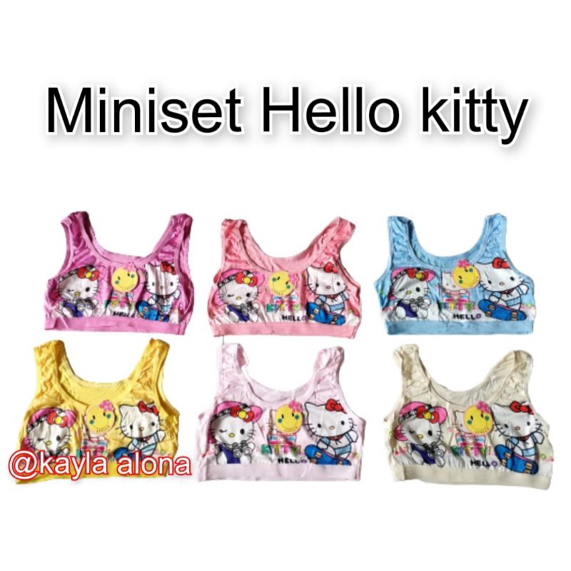 MINISET ANAK WARNA HELLO KITTY &quot; AINIAN &quot; ( Tanpa Busa )