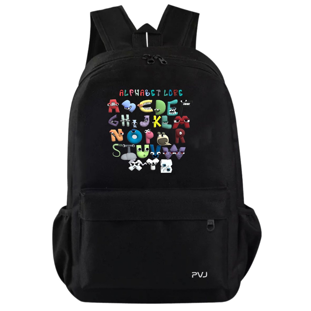 PVJ - Tas Ransel Sekolah Anak Motif Animasi Alphabet lore Backpak