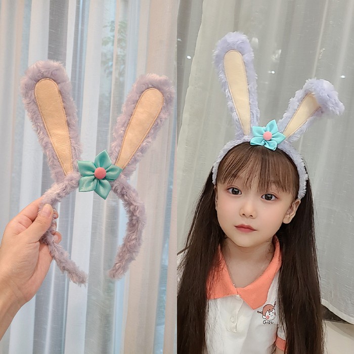 Bando Kelinci Bulu Aksesories Rambut Rabbit Love Jepitan Imlek Easter Ornamen Imlek Harga Grosir Termurah