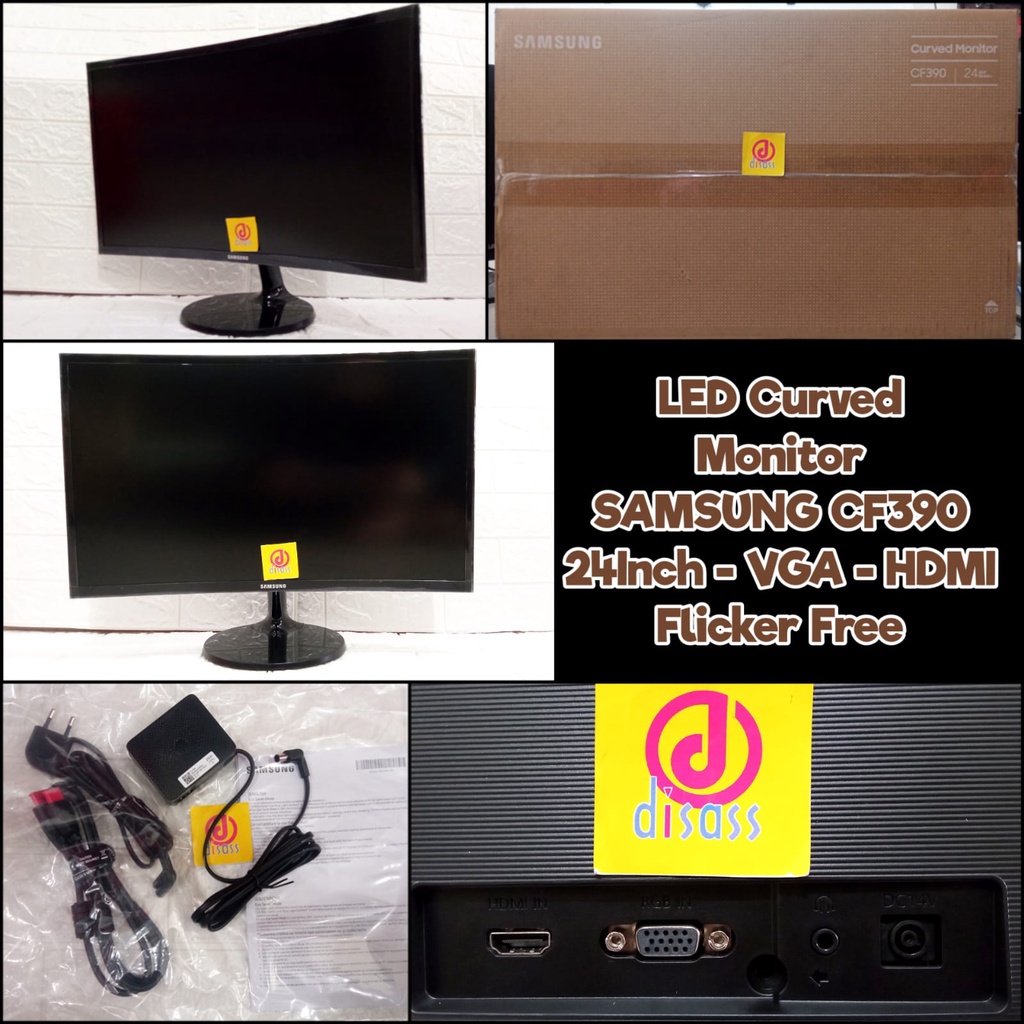 LED MONITOR SAMSUNG 24INCH CF390 CURVED - DISASS JOGJA