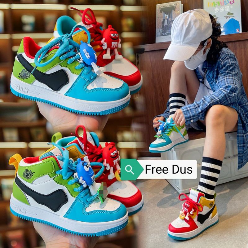 FREE DUS Sepatu boots anak laki laki perempuan import model kacang M&amp;M'S SP_74