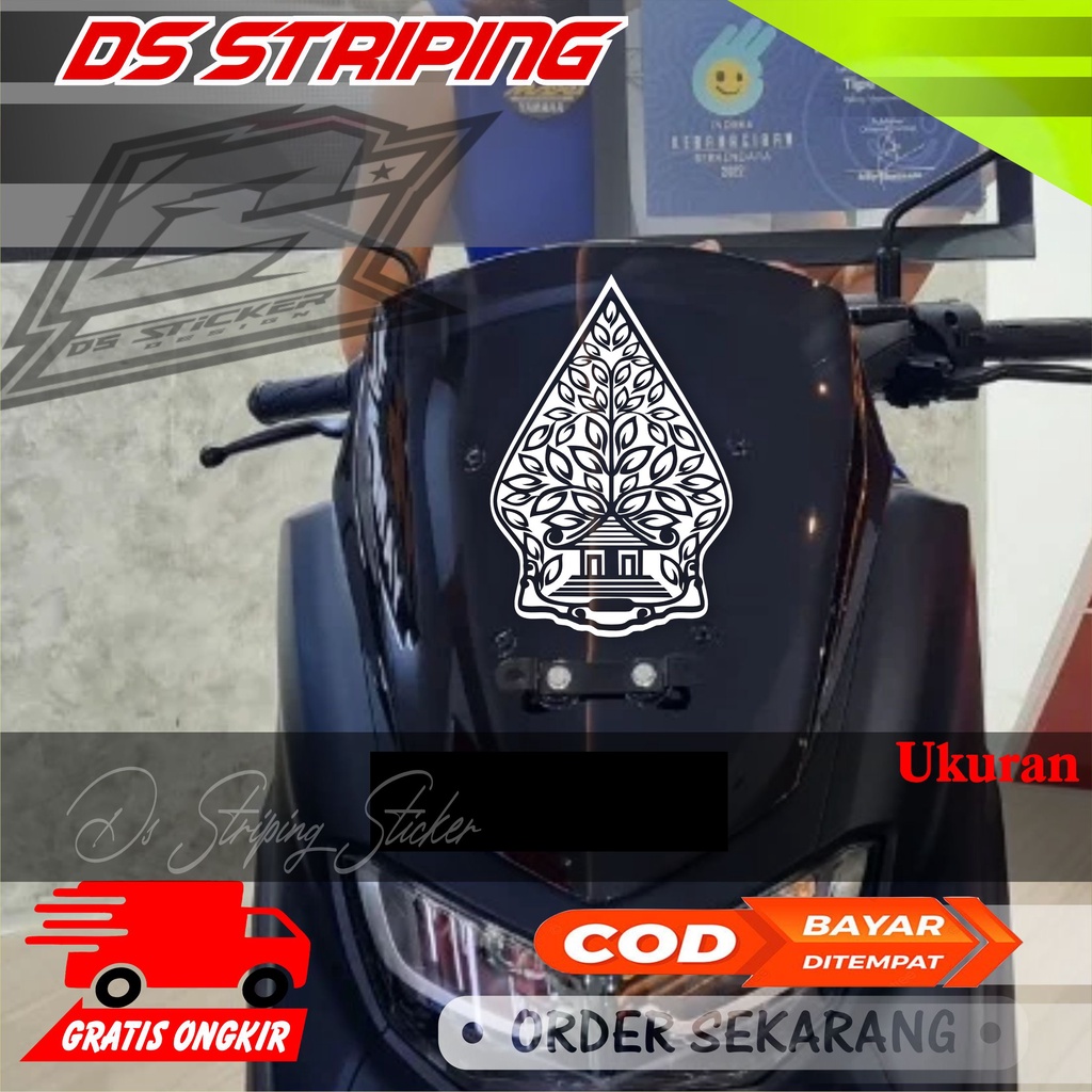 CT-175 Cutting Stiker Variasi Jawa Gunungan Wayang kaca visor nmax pcx