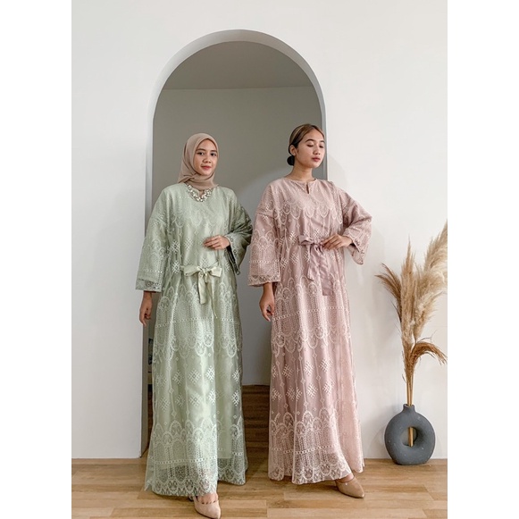 Nagita Tille Dress Jumbo Ld 110/Dress Kondangan/Dress Pesta/Dress Sage/Dress Maternity/Dress Bridesmaid/Dress Prewedding