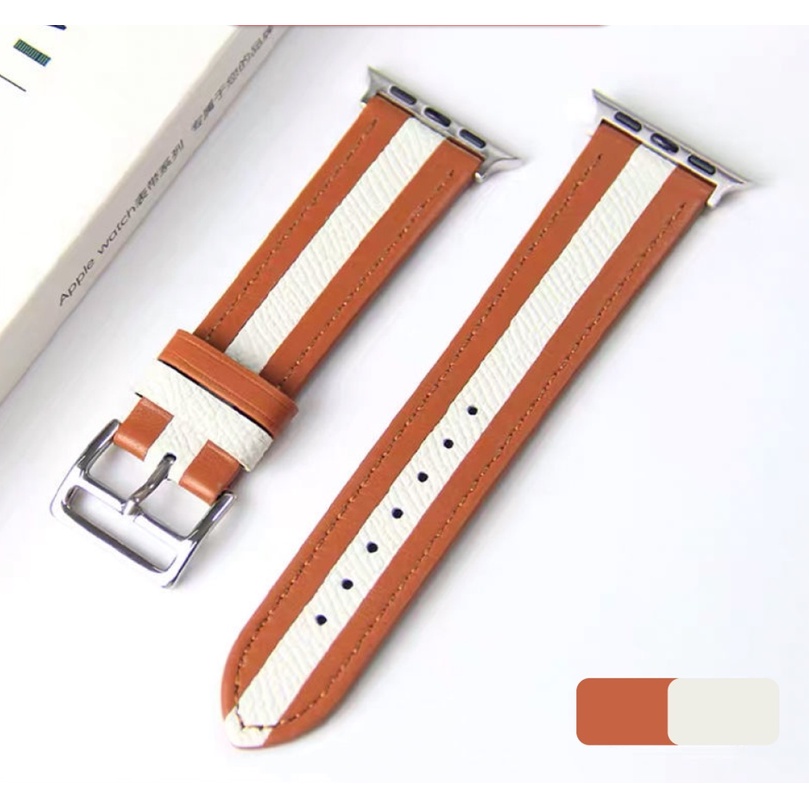 Strap iWatch Loop Leather Band for iWatch 3/4/5/6/7/8 Bahan Kulit Premium Tali Pengganti