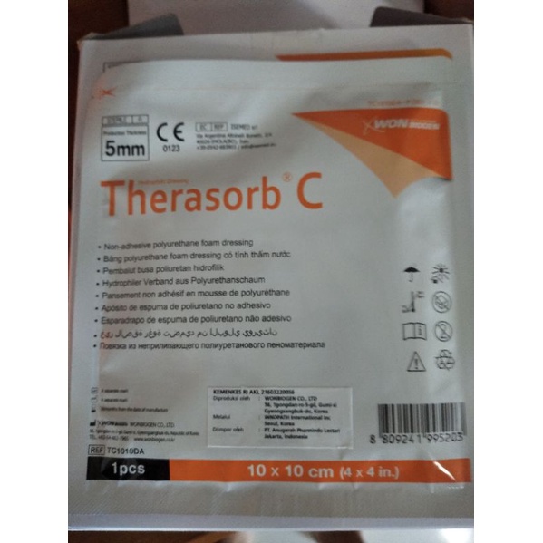 therasorb c 10cm x 10cm foam dressing