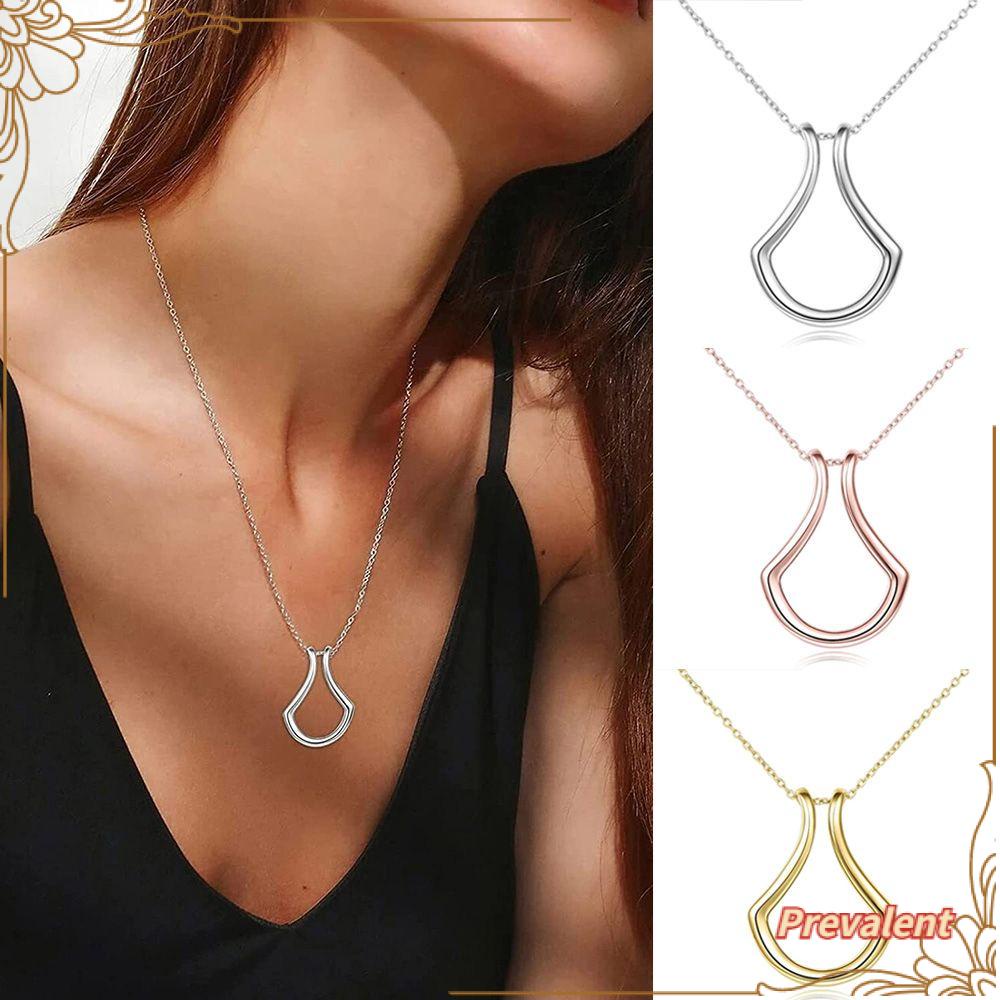 Preva U-shaped Necklace Perhiasan Aksesoris Hadiah Pertunangan Bergigi Stainless Steel Perhiasan Menarik Choker