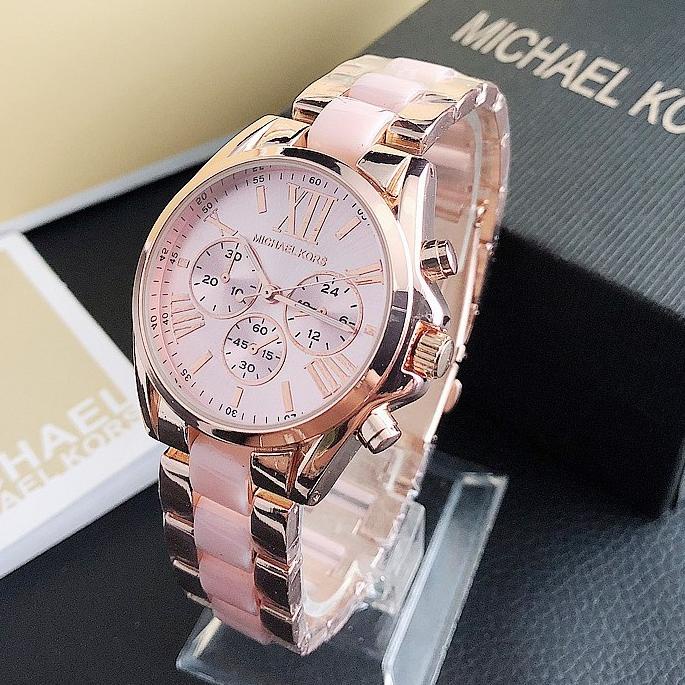 Kirim Langsung➠ ✅COD MK Michael Kors Jam Tangan Quartz Dengan Strap Keramik Women Ceramics Watch INS