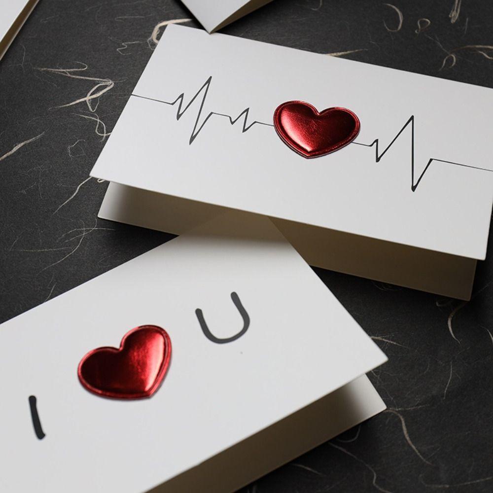 Solighter 5pcs Kartu Undangan Anniversary Ucapan Valentine Ulang Tahun