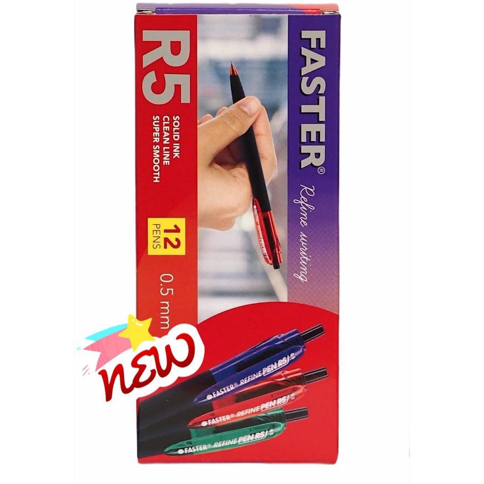 

BALLPOINT/ PULPEN FASTER R5 , 0.5MM ISI 12 PCS - BLACK TERLARISS...,,,,,