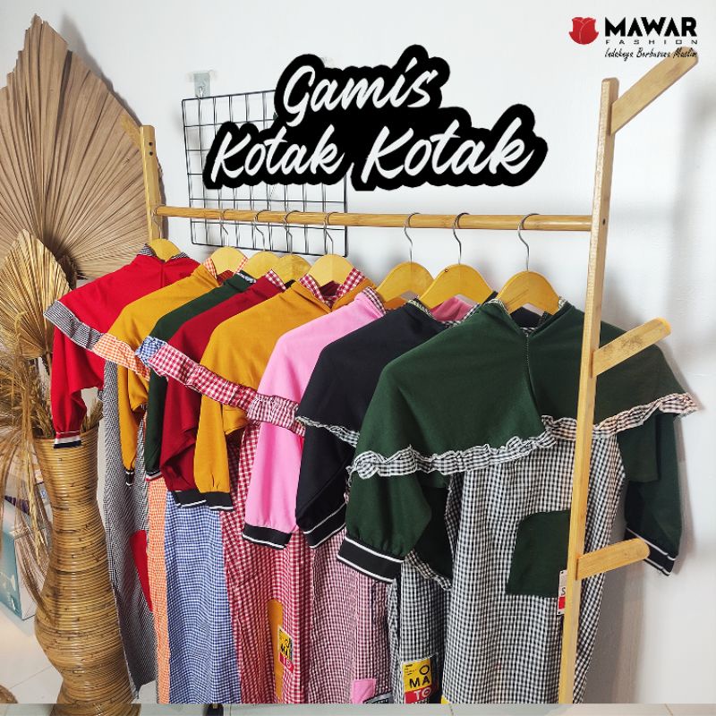 Gamis Anak Motif Kotak-kotak
