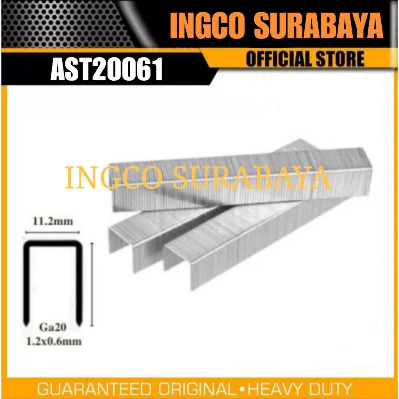 

INGCO AST20061 CROWN STAPLES U 6MM REFILL ISI STEPLES TEMBAK U6