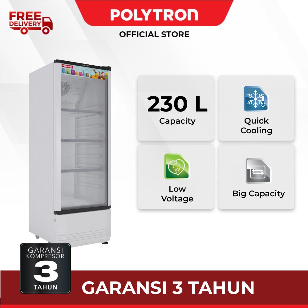 POLYTRON Showcase Fastcool 230 Liter SCN 180L