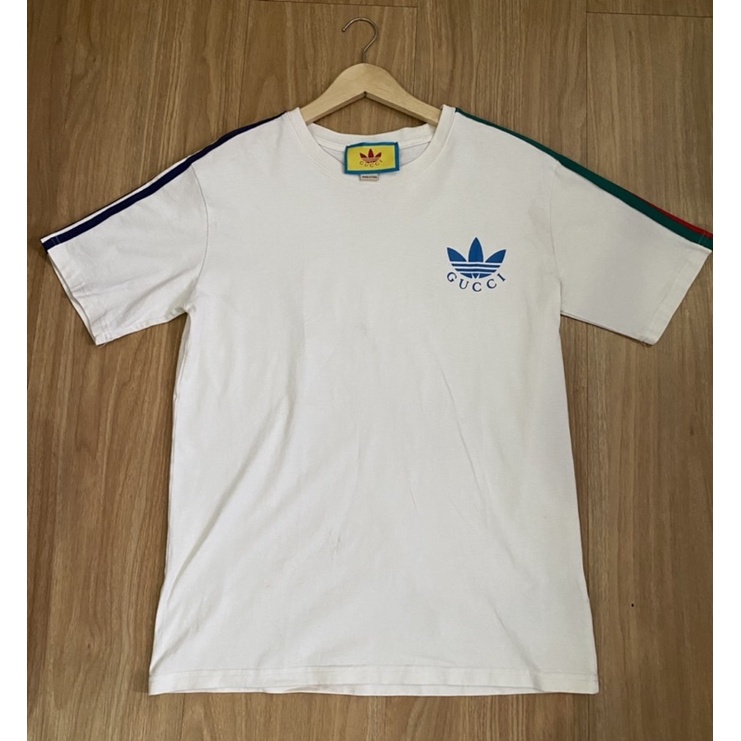 preloved gucci x adidas trefoil t-shirt