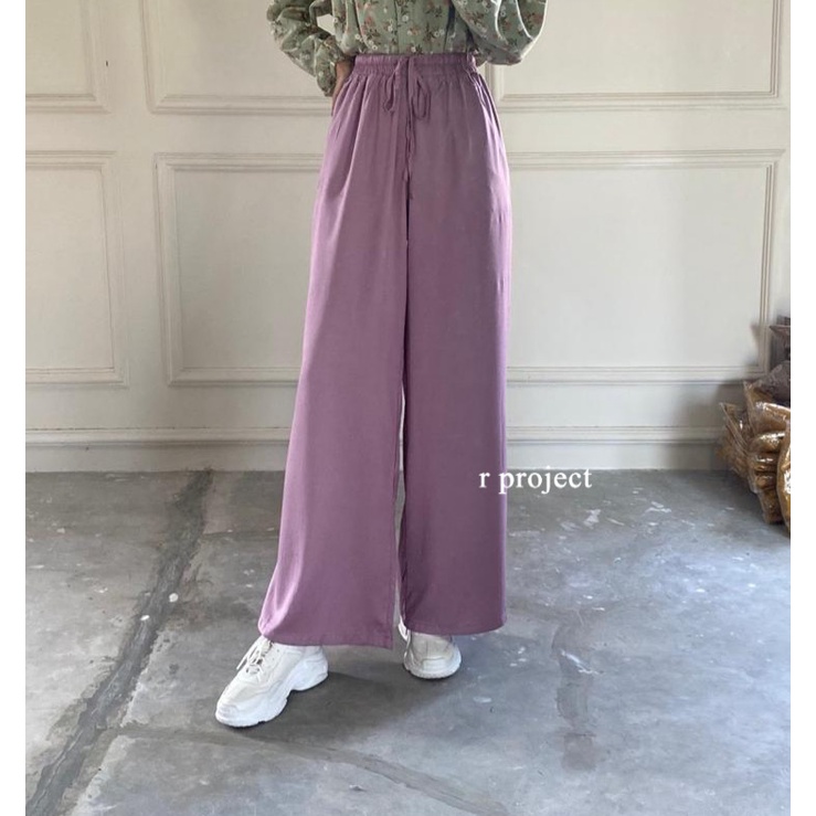 Kano kulot pants | celana kulot bahan rayon twill premium | Pinggang Full karet |celana kulot wanita original by r_project