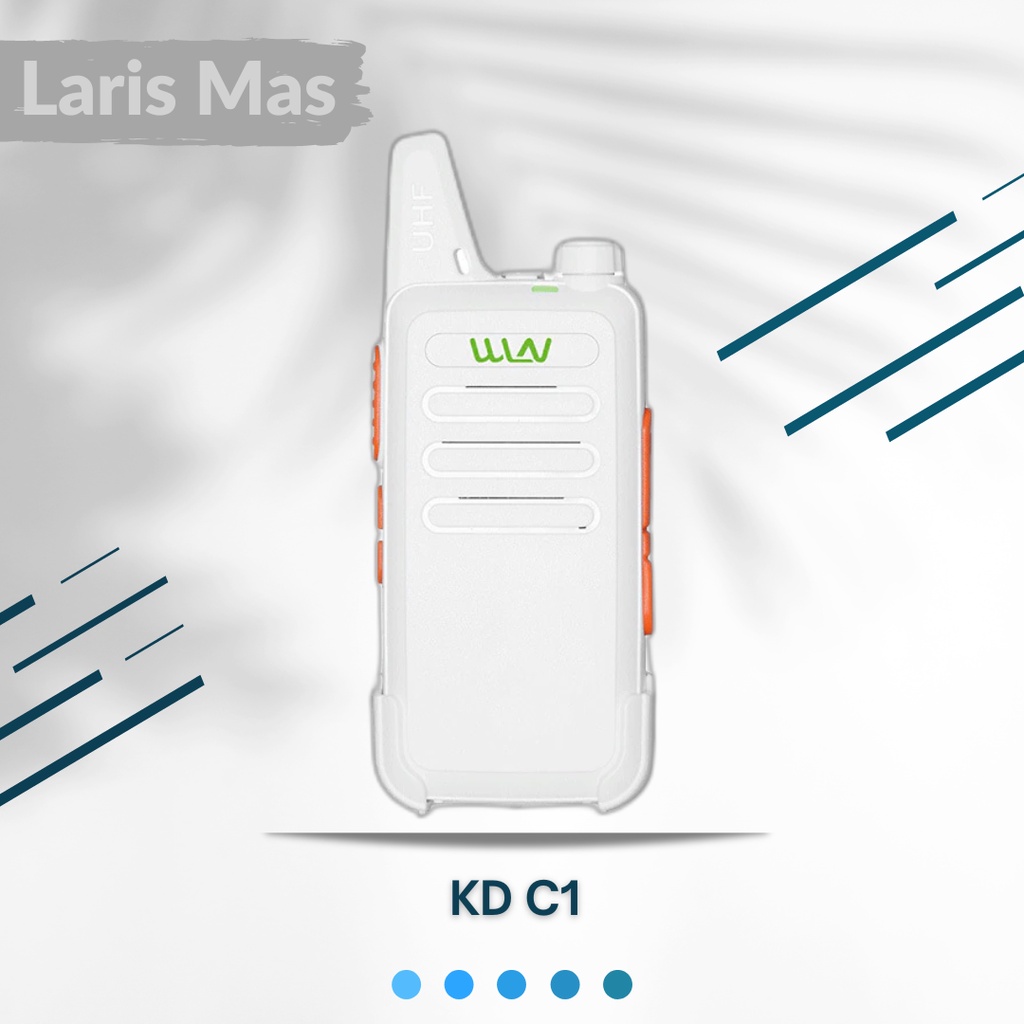 Handy Talky WLN KD C1 Putih UHF Singleband HT Kecil Walkie Talkie WLN KDC1