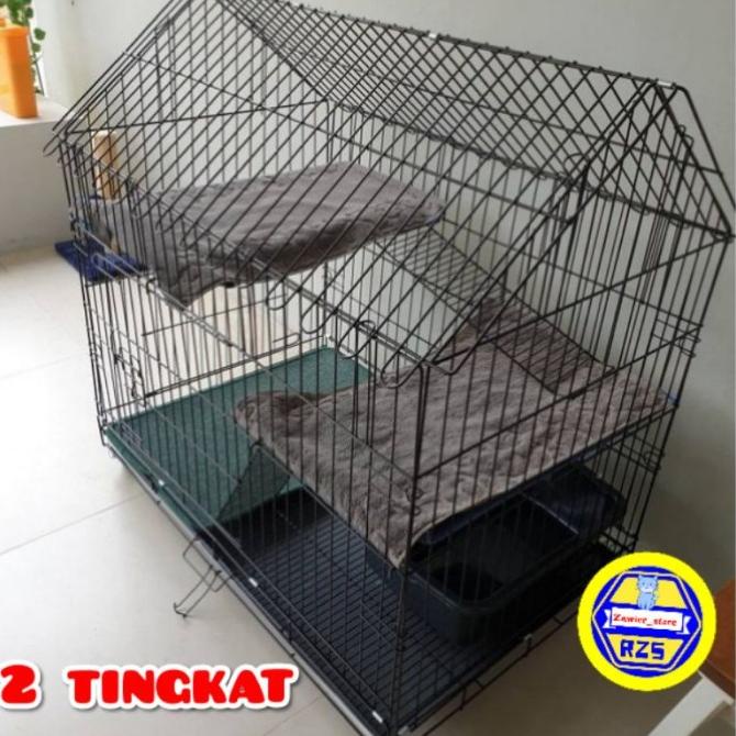 kandang kucing tingkat 2 Termurah