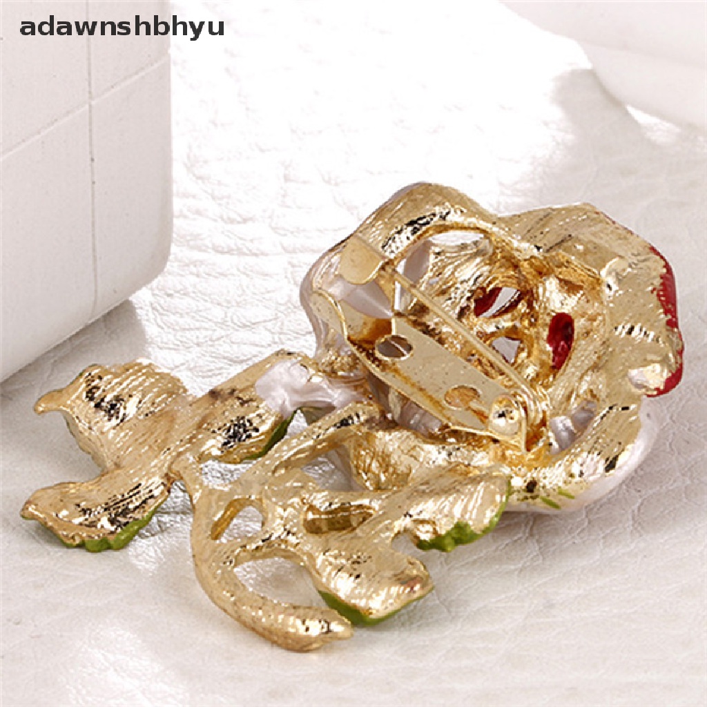 Adawnshbhyu Enamel Bunga Berlian Imitasi Kristal Bros Pin Pernikahan Bridal Bouquet Pin Perhiasan ID