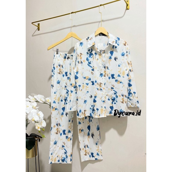 setelan celana/pajamas set/stelan import/pajamas motif