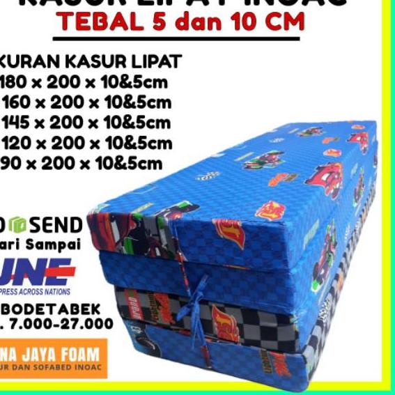Terlaris Kasur LIPAT Busa INOAC Tebal 10&5cm 90-180x200 ANTI KEMPES.