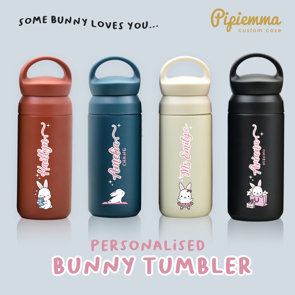 Tumbler Bunny Imlek Chinese Lunar New Year Gift Custom Personalised Lucu Botol Minum Tahan panas dingin