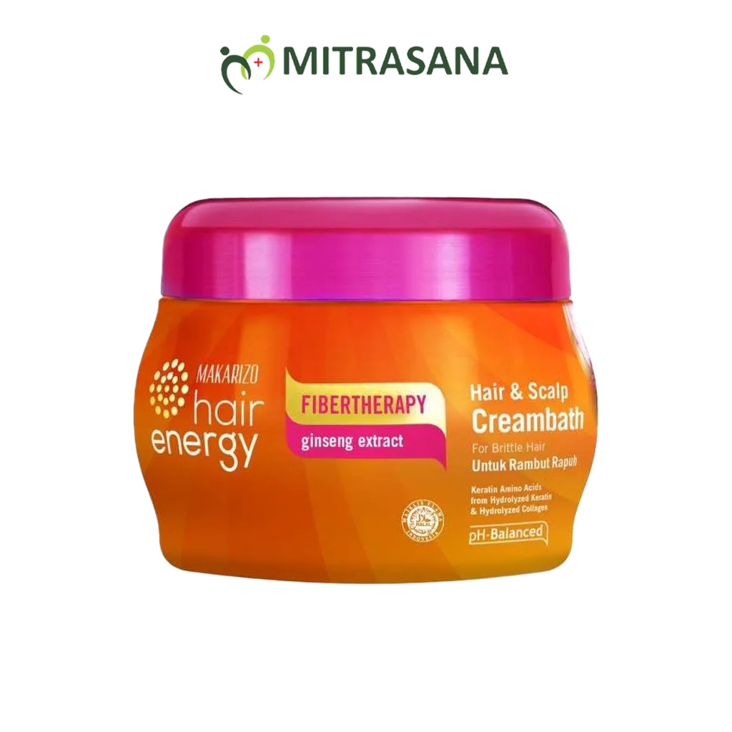 Makarizo Hair Energy Fibertheraphy Creambath Ginseng Extract 500 mL / Hair Spa / Hair Mask