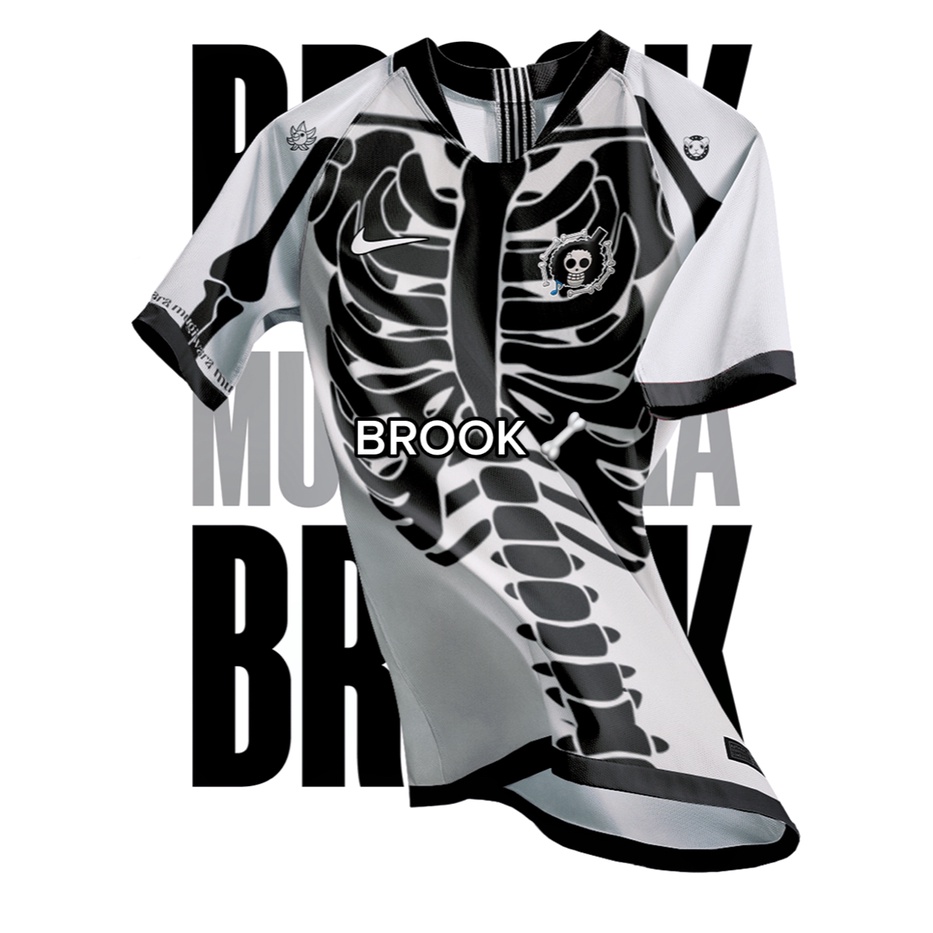 JERSEY ANIME JERSEY MUGIWARA X NIKE JERSEY BOLA JERSEY ANIME WANOKUNI BROOK JERSEY ONE PIECE