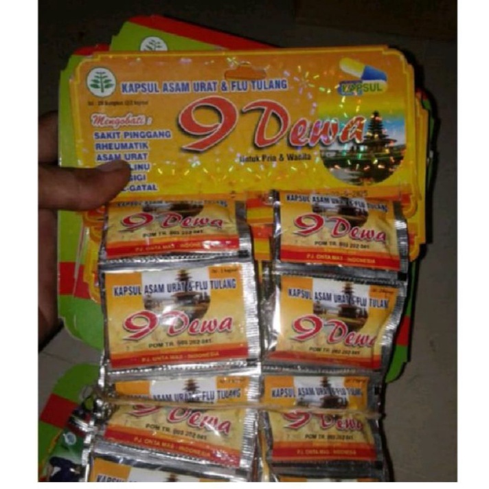 Kapsul 9 Dewa Original Asam Urat Pegal Linu #9Dewa #9DewaRenceng