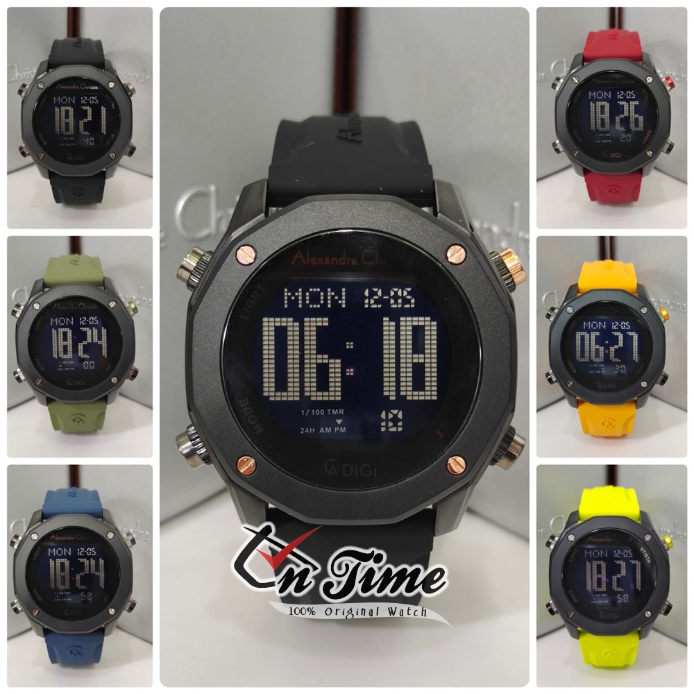 Jam Alexandre Christie Digital AC 9377 MH Pria Original