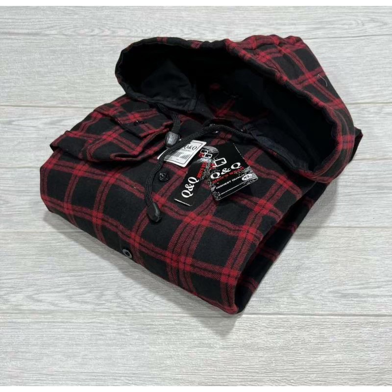 TERBARU KAMEJA FLANNEL HOODIE ORIGINAL [PREMIUM QUALIY] M L XL