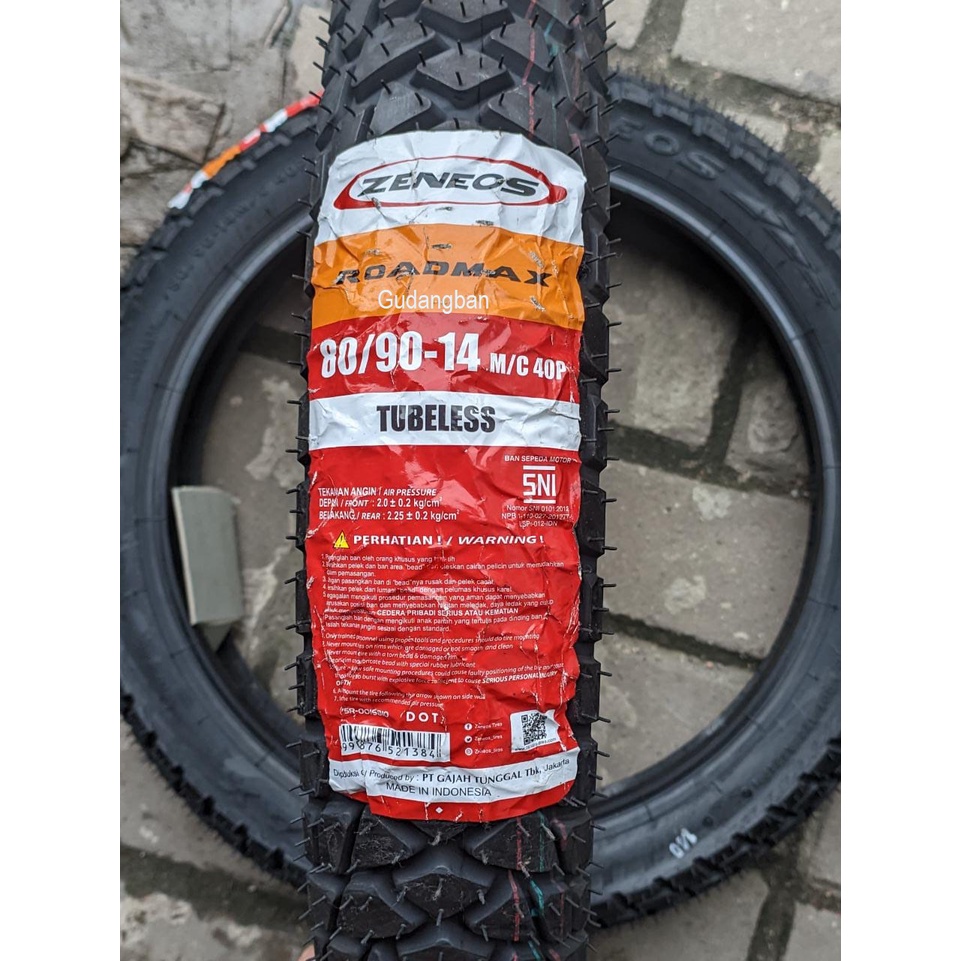 Zeneos Roadmax 80 / 90 - 14 Ban Motor Matic Tubeless Dual Purpose Semi Trail Mio Vario Beat Scoopy
