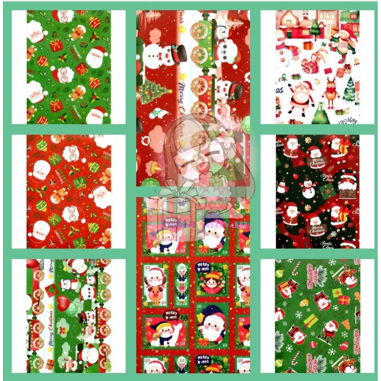 

KERTAS KADO SANSANWAWA NATAL MERRY CHRISTMAS KERTAS KADO NATAL SANWA MERAH HIJAU