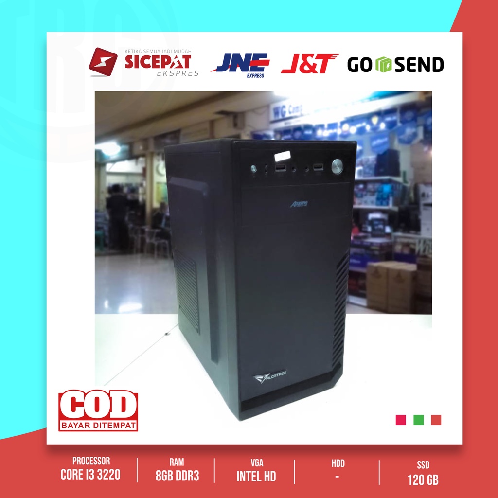 pc rakitan i3 3220 ram 8gb ssd 120gb