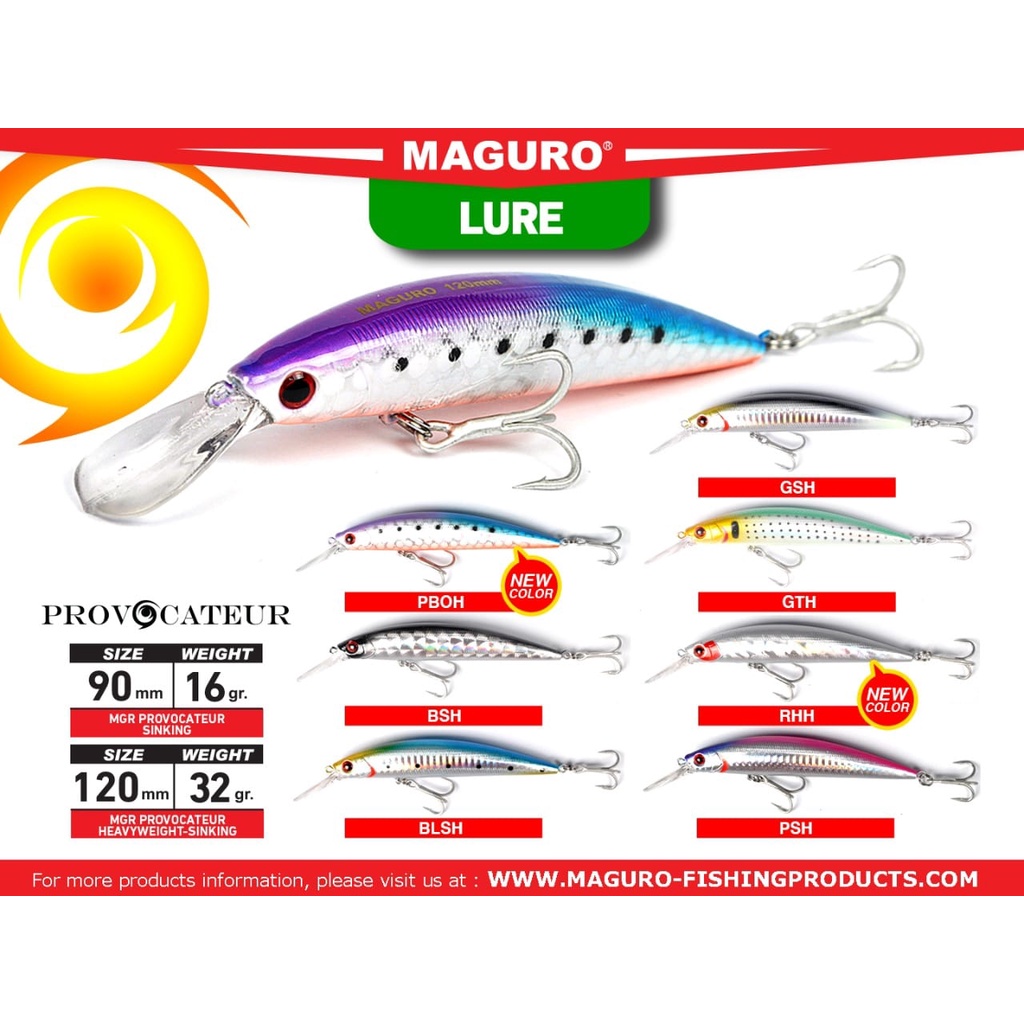 Lure MAGURO PROVOCATEUR HARDCORE MINNOW 12cm / 32gram (HEAVY WEIGHT SINKING)