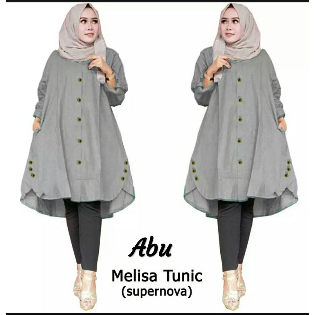 PIK - Melisa Tunik Jumbo XL, XXL, 3XL  / Tunik Wanita Jumbo / Kemeja Wanita Jumbo/ BAJU JUMBO