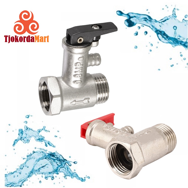 Jual Safety Valve Water Heater / Klep Alat Pengaman Tekanan Air Panas 1