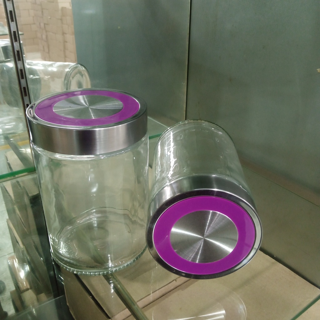 Souvenir Toples Kaca Stoples Wadah Peyimpanan Kedap Udara Tpc8Slc Toples Bumbu Toples Klasik Bulat J